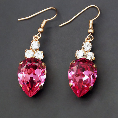 Auskari "Leonora (Rose)" ar Swarovski™ kristāliem